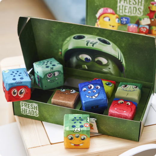 Plush toys made The Fresh Heads really come to life